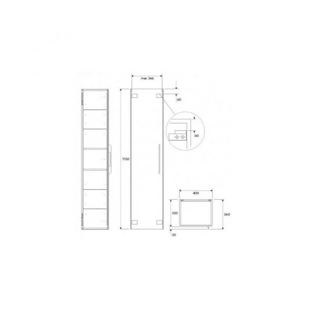 Шафа-пенал Kolo Life 88450000 ціна 0 грн - фотографія 2