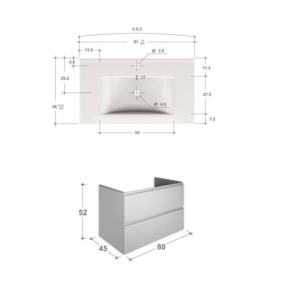 в продажу Тумба з умивальником GBGroup Uniq PU0007 - фото 3