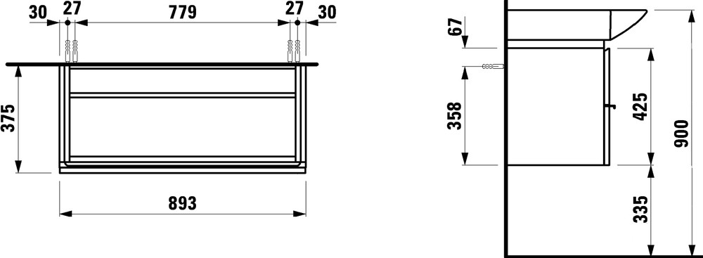 Тумба Laufen Case H4012520754641/H4012520754751 ціна 0.00 грн - фотографія 2