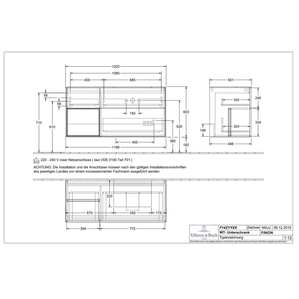 Тумба Villeroy&Boch Finion F142PDGS ціна 0.00 грн - фотографія 2