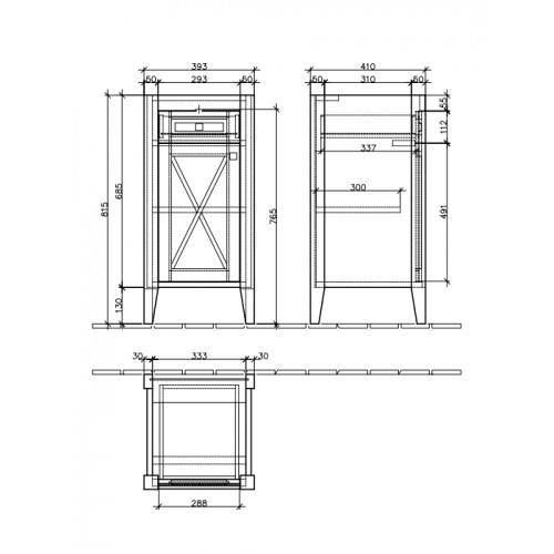 Тумба Villeroy&Boch Hommage 89642001/896400MT ціна 0 грн - фотографія 2