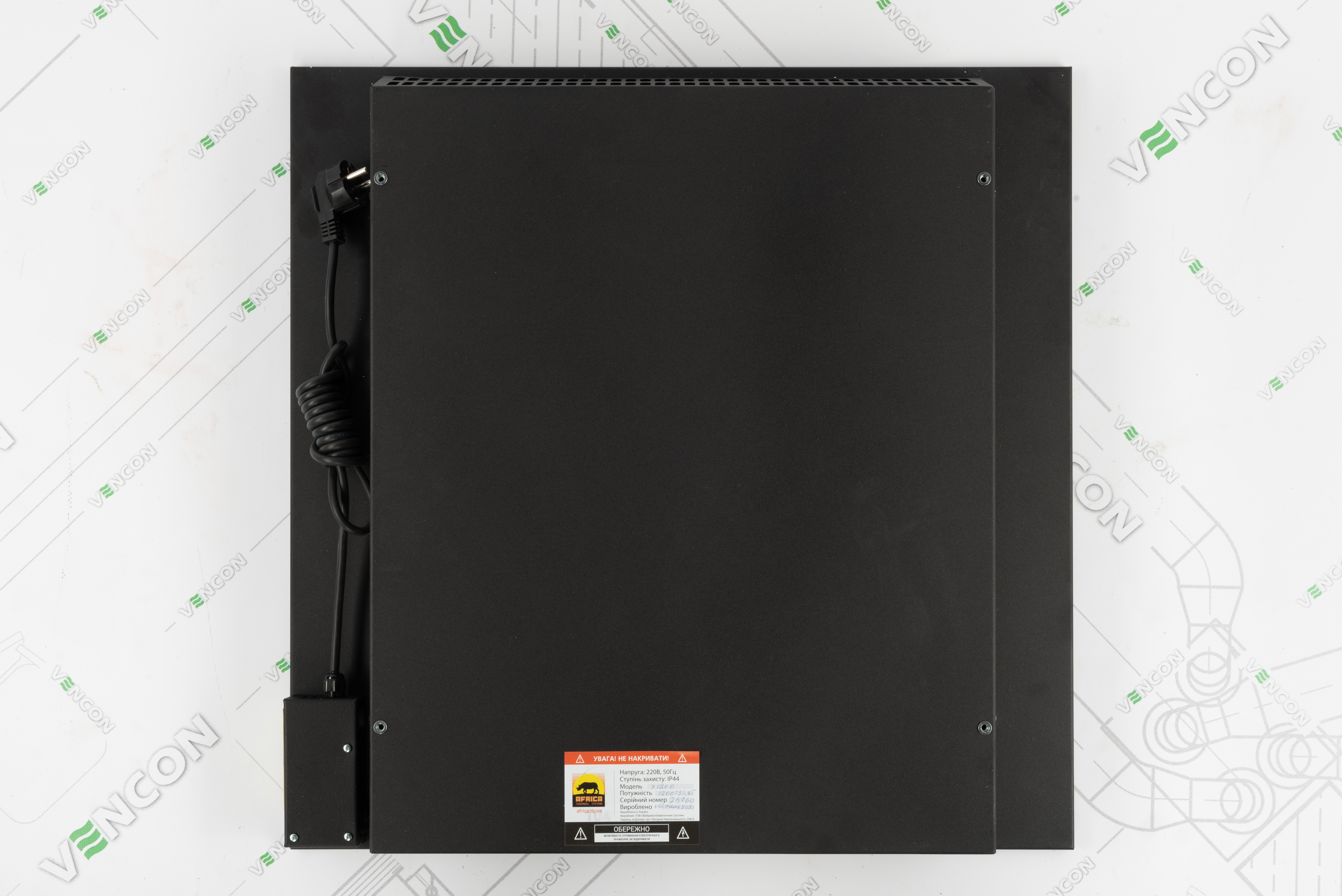 Панельний обігрівач Africa X1200 графітовий відгуки - зображення 5