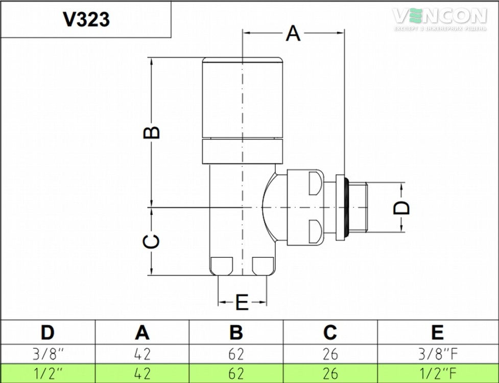 Кран Carlo Poletti 1/2"×1/2" (V32310B) ціна 2792 грн - фотографія 2