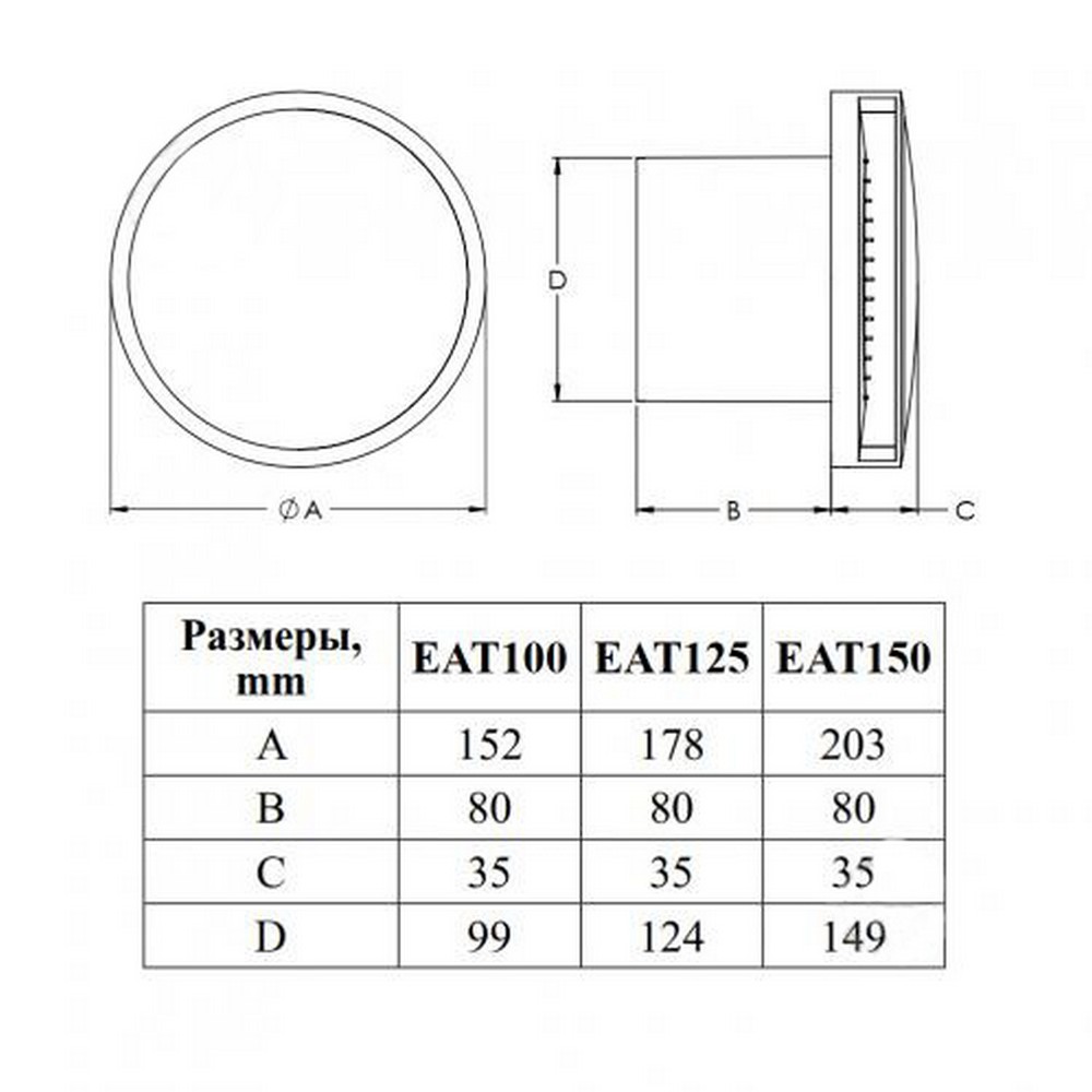 Вытяжной вентилятор Europlast EAT125T цена 2149 грн - фотография 2