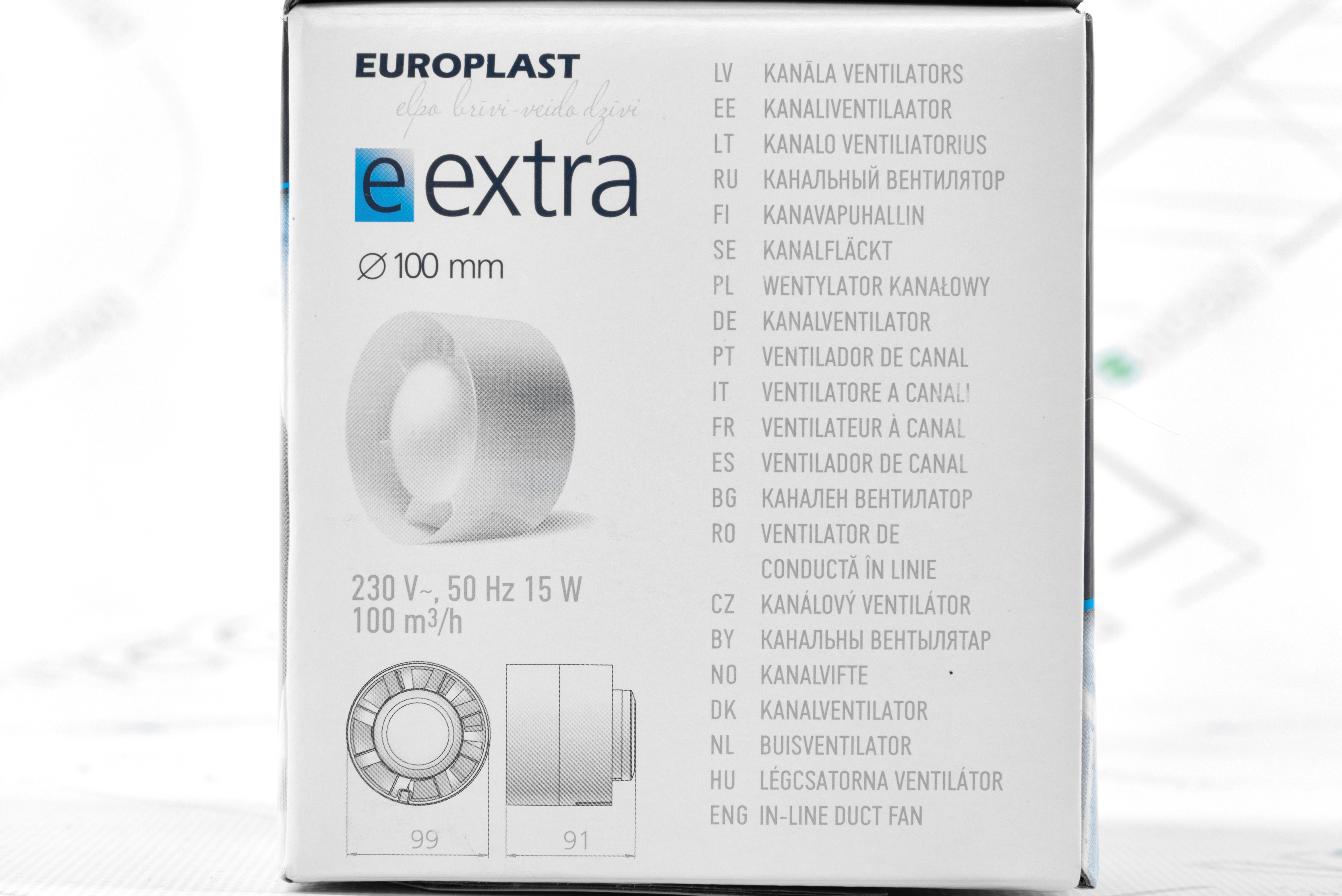 Канальний вентилятор Europlast EK100 характеристики - фотографія 7