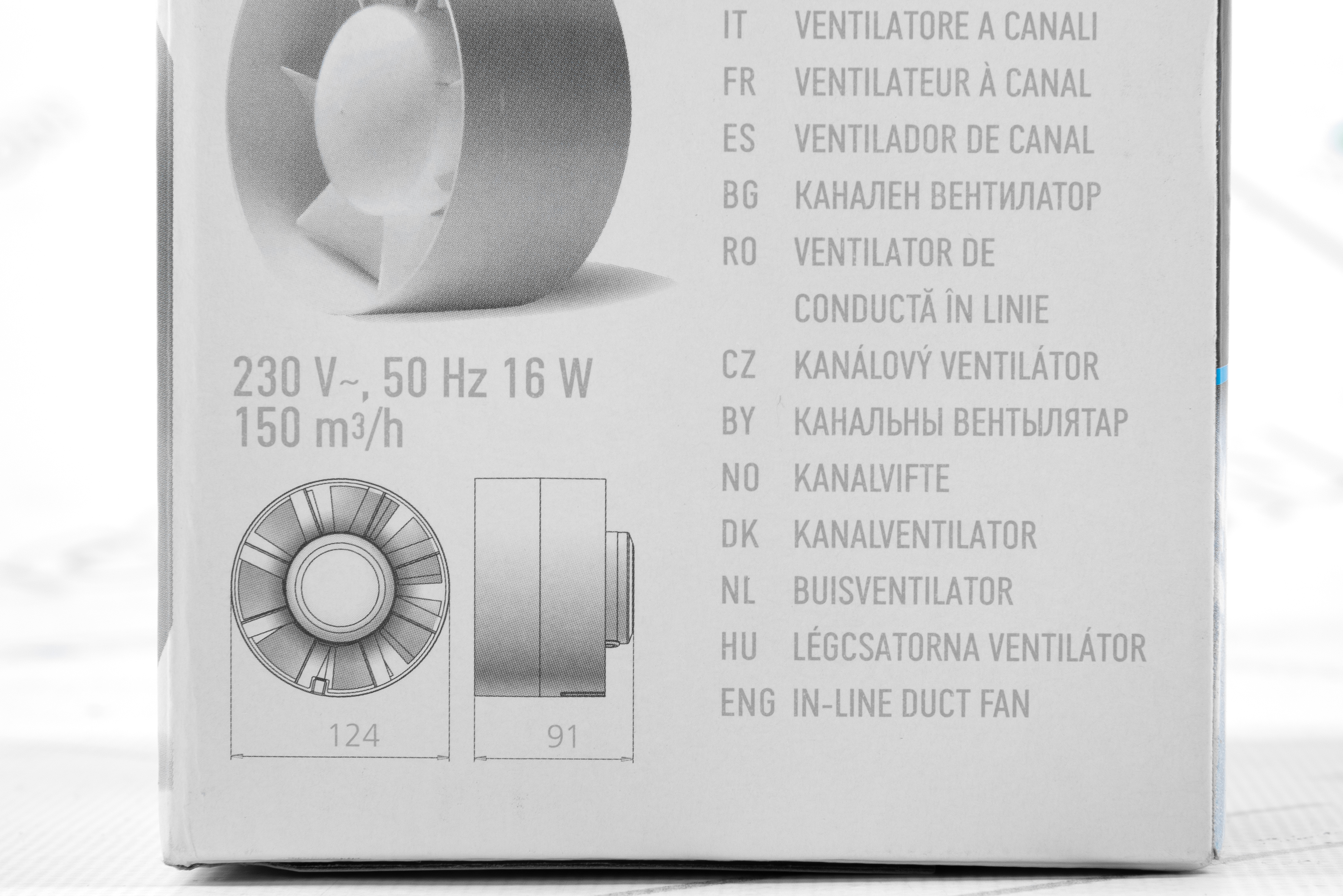 Канальний вентилятор Europlast EK125 характеристики - фотографія 7