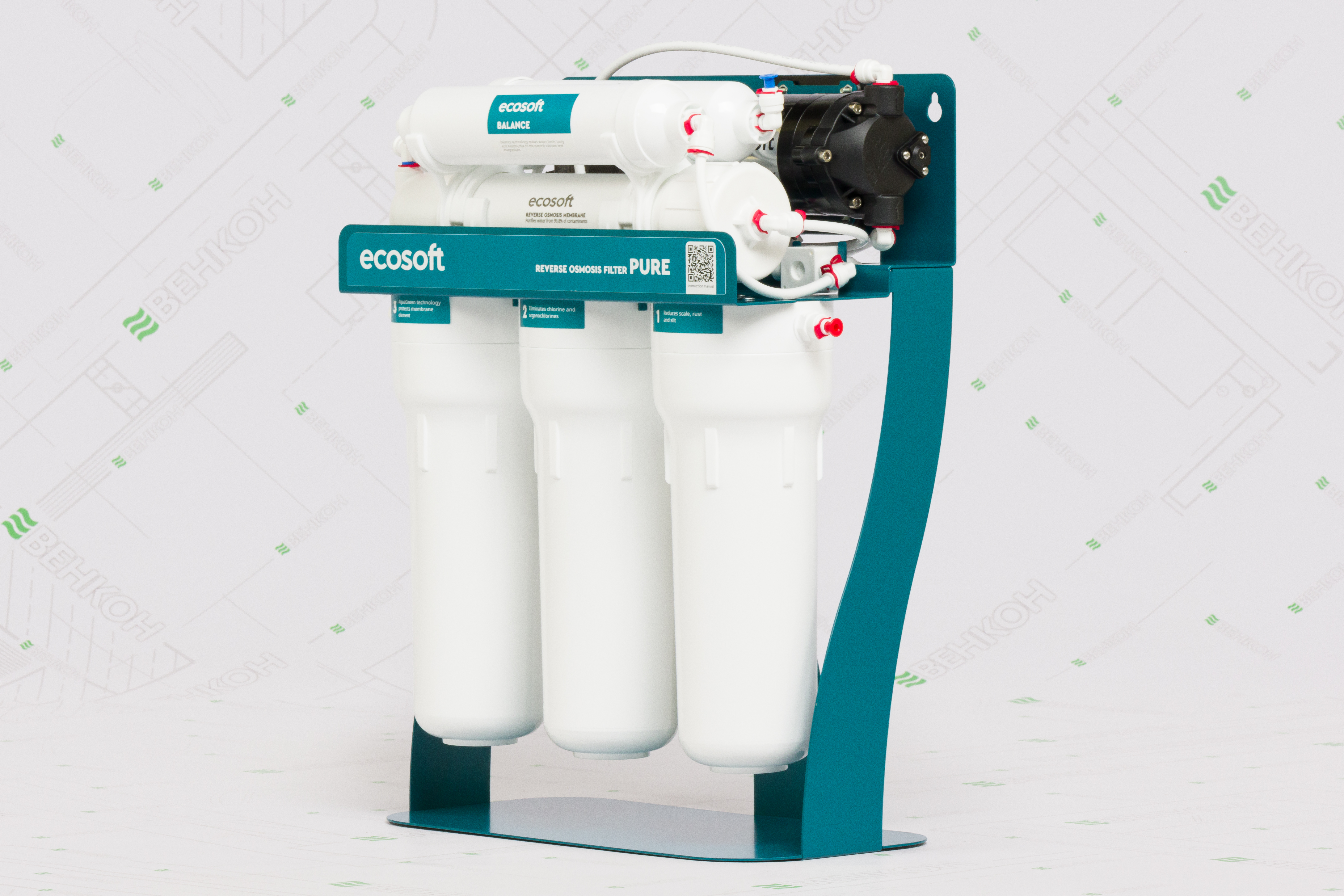 Фильтр для воды Ecosoft P'ure Balance MO675MBALPSECO на металлической раме с помпой цена 32805 грн - фотография 2