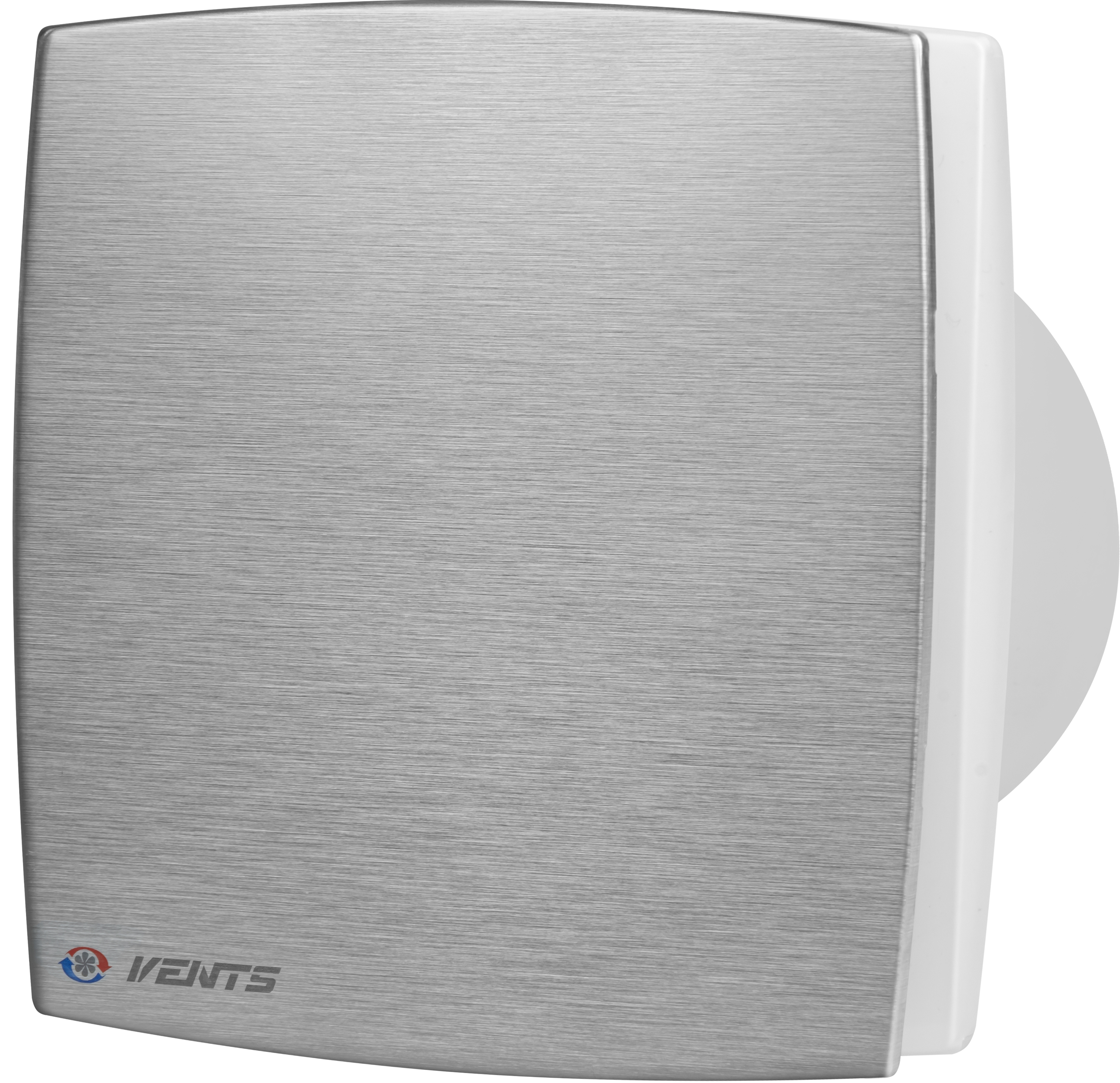 Сріблястий витяжний вентилятор Вентс 125 ЛДА