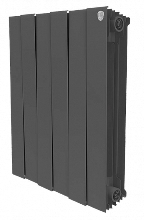 Радиатор для отопления Royal Thermo Piano Forte 500 черный 8 секций