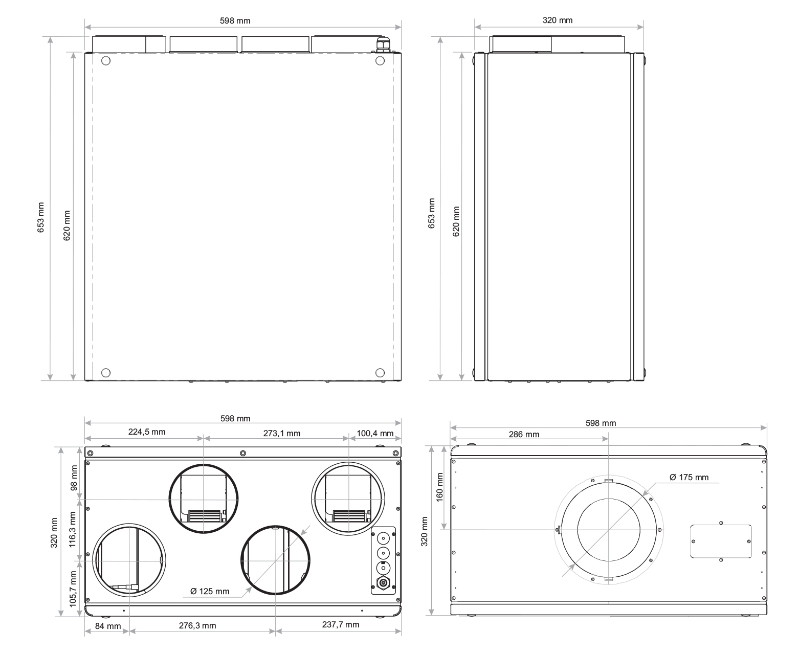 Salda Smarty 2R VEL plus Габаритные размеры