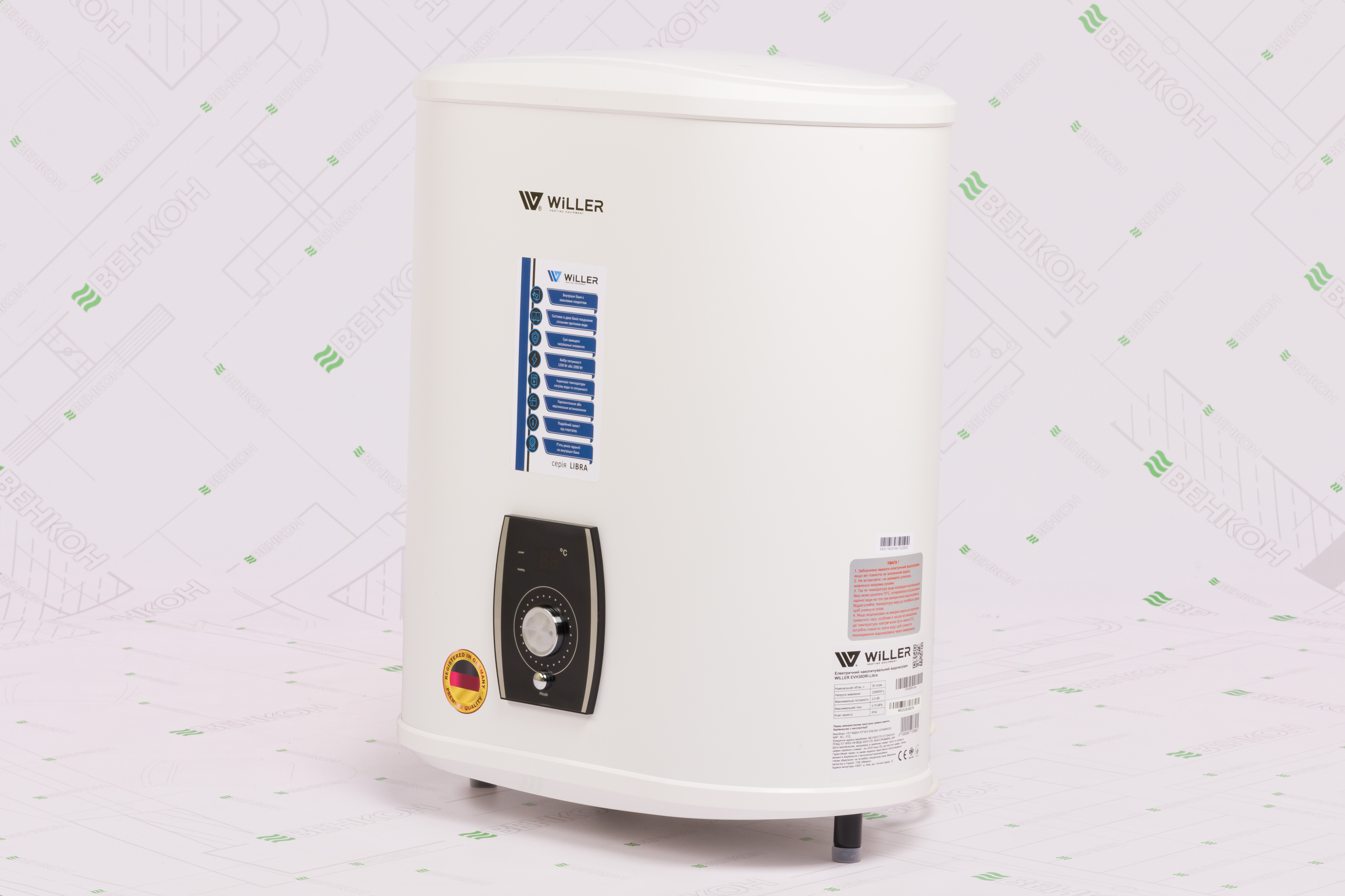Бойлер Willer EVH30DRI Libra цена 8699 грн - фотография 2