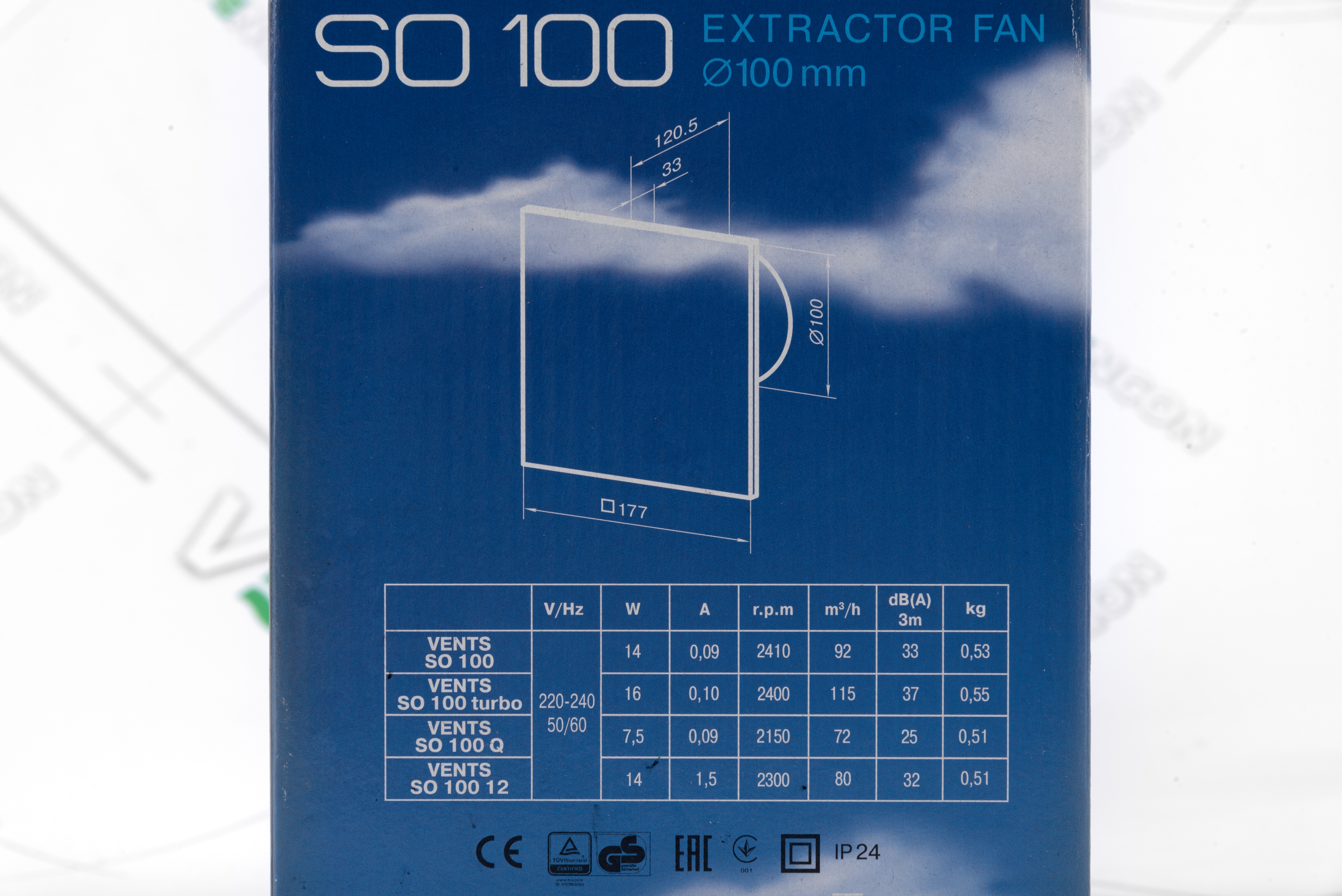 Вытяжной вентилятор Вентс СО 100 внешний вид - фото 9