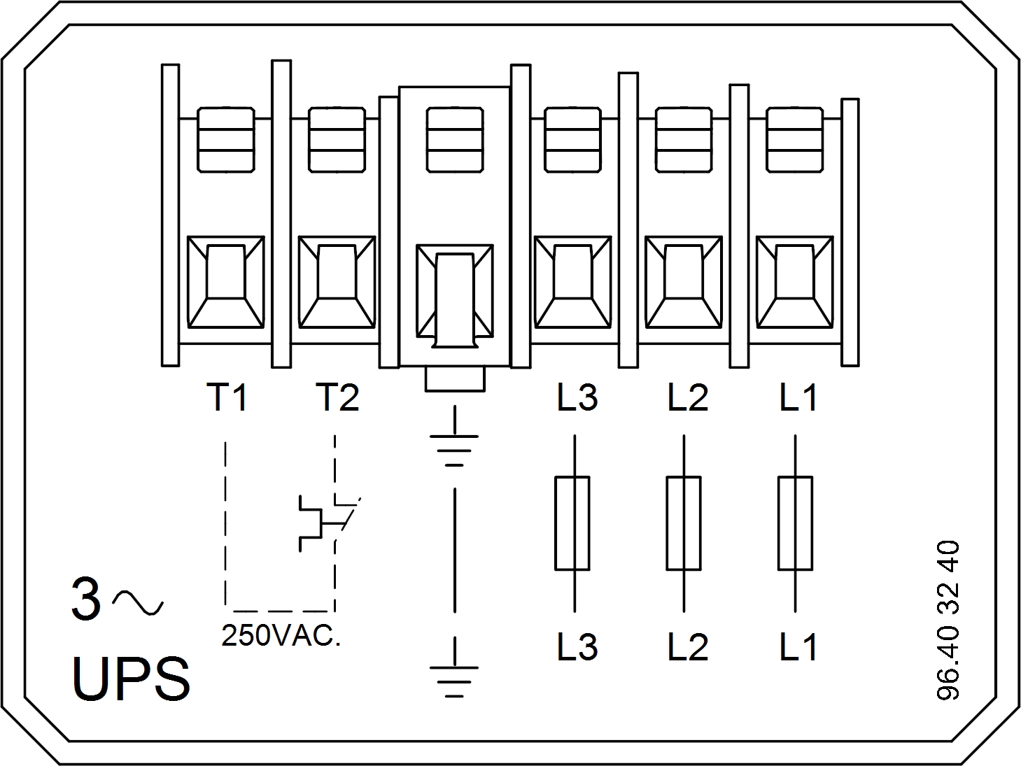 Grundfos UPS 40-185 F3 (96430296) Електрична схема
