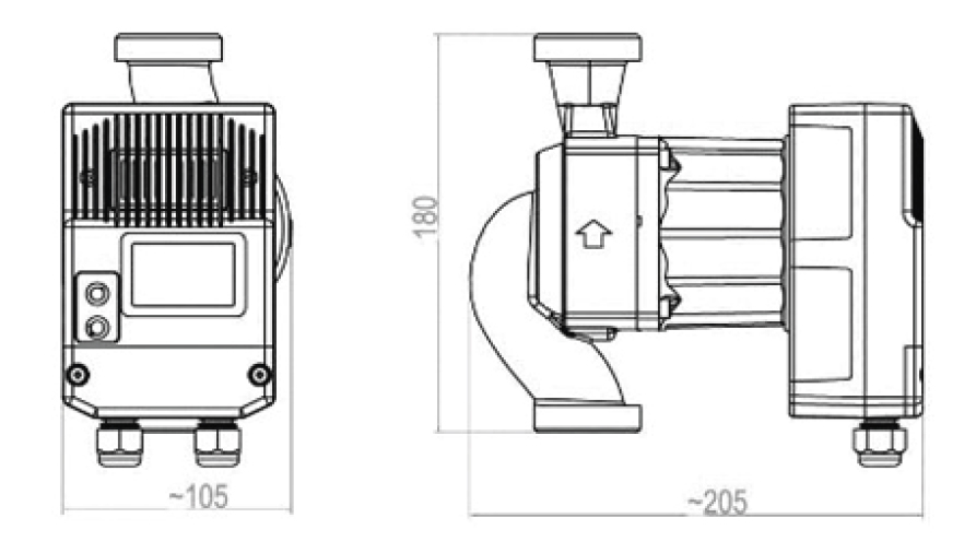 Roda Delta HE100-25-180 Габаритные размеры