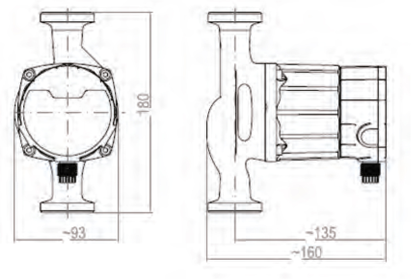 Roda Delta HE35-25-130 Габаритні розміри