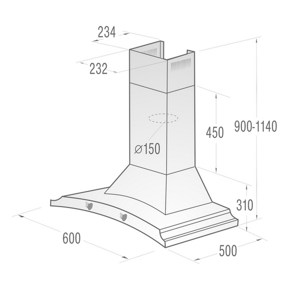 Gorenje DK63MCLI Габаритные размеры