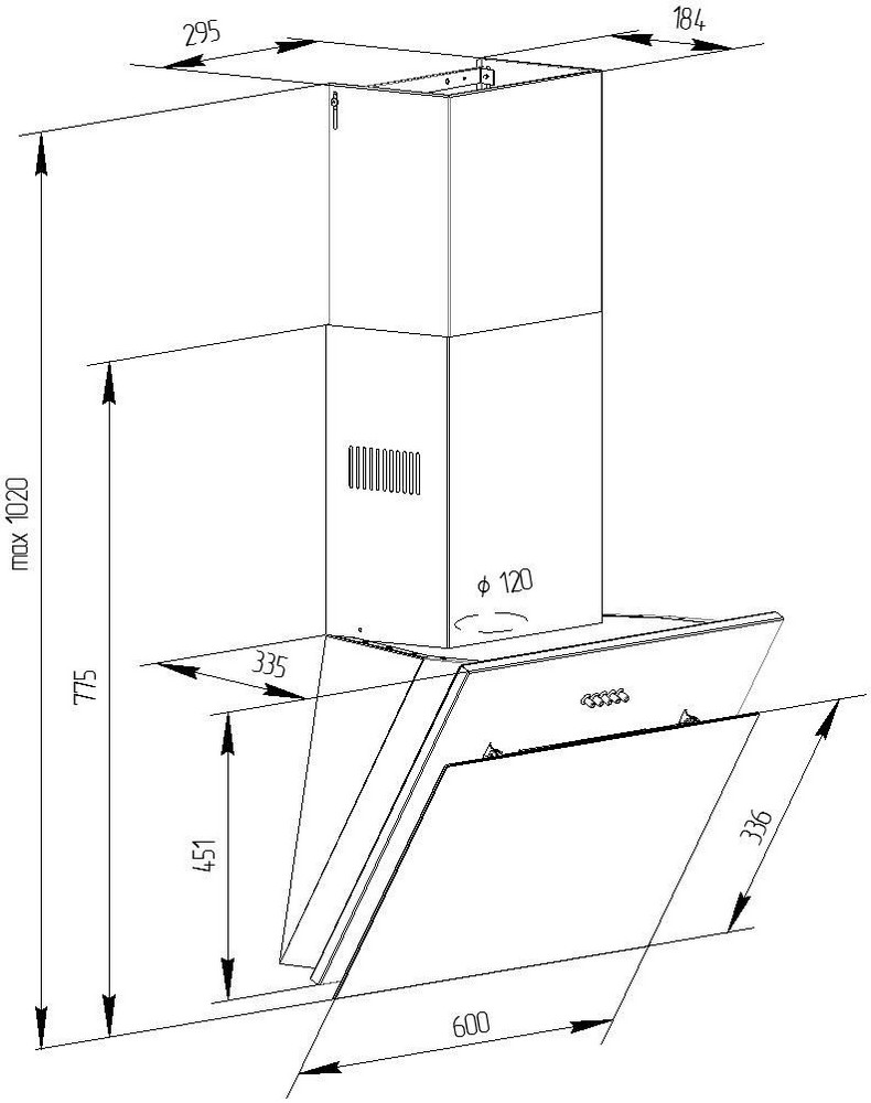 Pyramida NR-MG 60 M BL Габаритные размеры