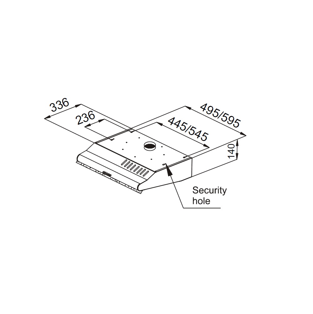 Pyramida WHX 60 BL Габаритные размеры