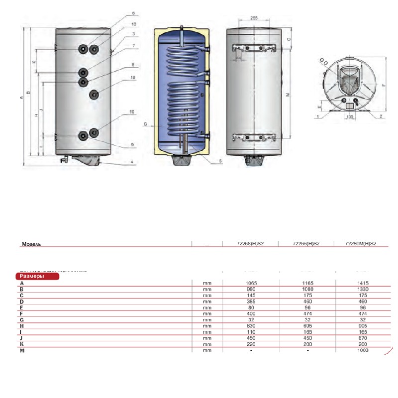 Комбинированный водонагреватель Eldom Green Line 150 3.0 kW 72280MS2L цена 11992.58 грн - фотография 2