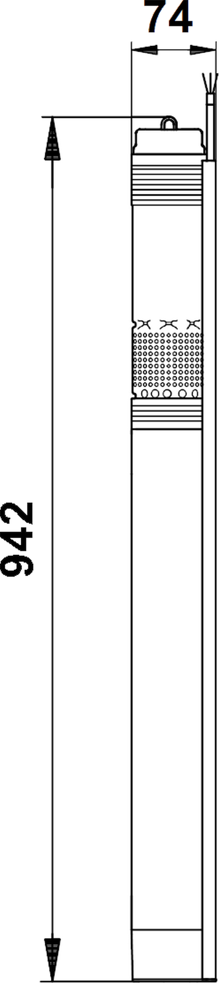 Grundfos SQE 3-105 (96510162) Габаритные размеры