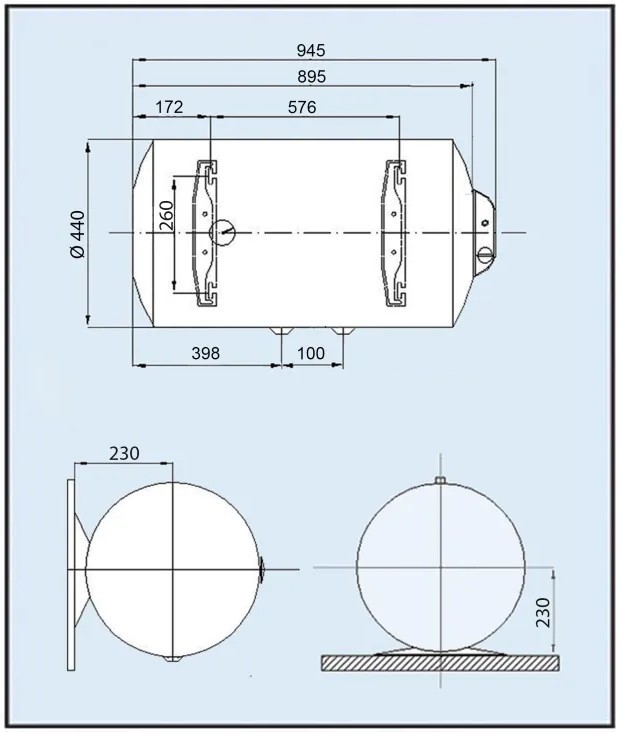 Leov LH 100 l Габаритные размеры