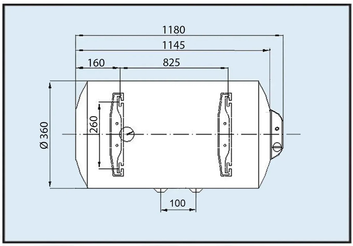 Leov LH Slim 80 l Габаритные размеры