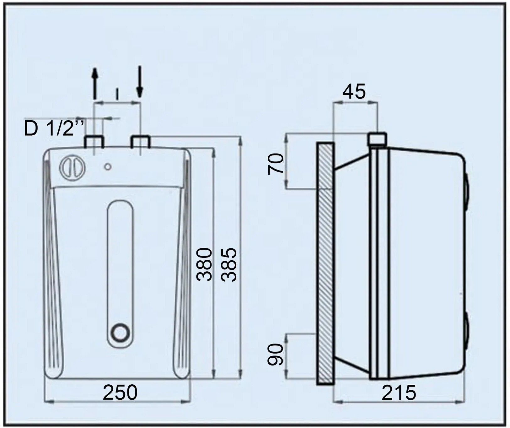 Leov LUN Small 5 l Габаритні розміри
