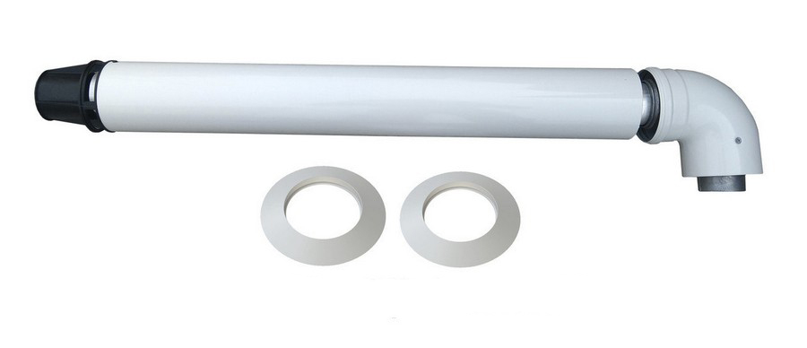 Коаксіальний димохід Ariston Coaxial Flue kit 60/100 мм, 750 мм, з коліном, 71.MT7.00.02 в інтернет-магазині, головне фото