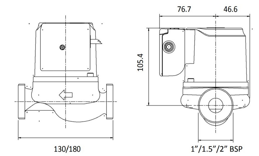 Watomo CP 43-180 Габаритные размеры