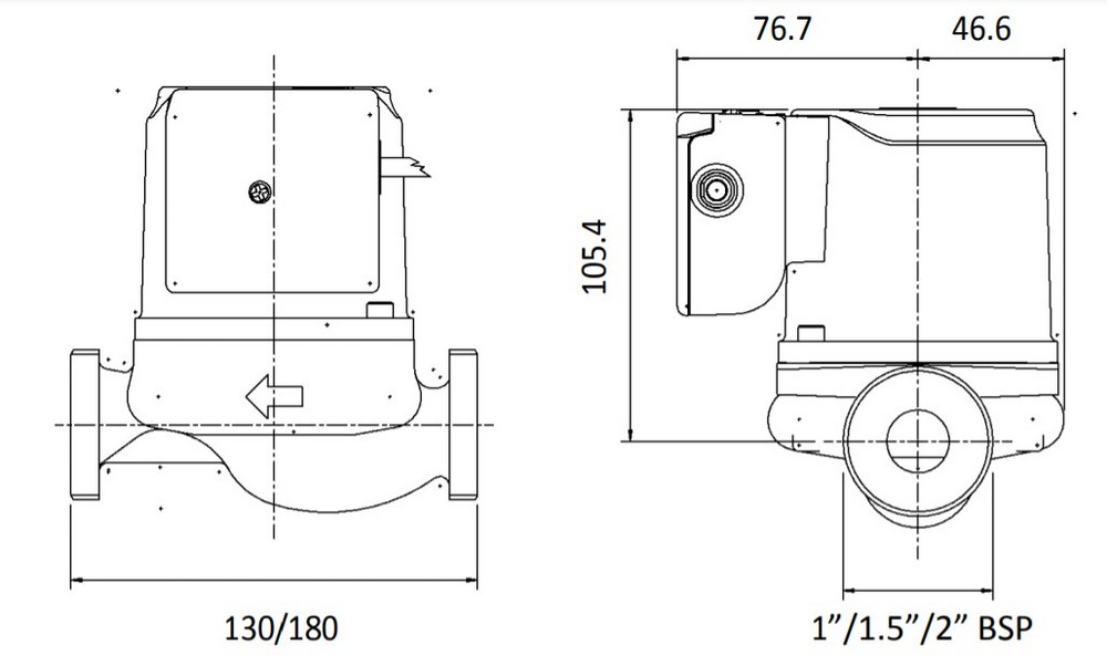 Watomo CP 83-180 Габаритні розміри