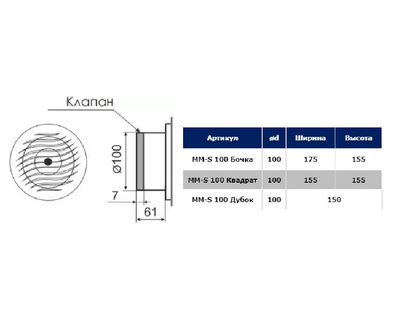 Вытяжной вентилятор MMotors ММ-S 100 квадрат (дерево) с обратным клапаном отзывы - изображения 5