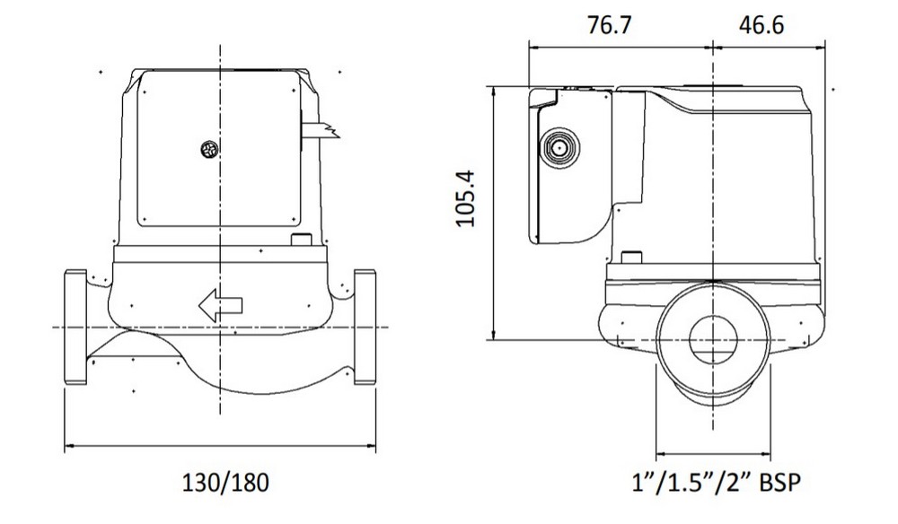 Watomo CP 63-130 Габаритні розміри