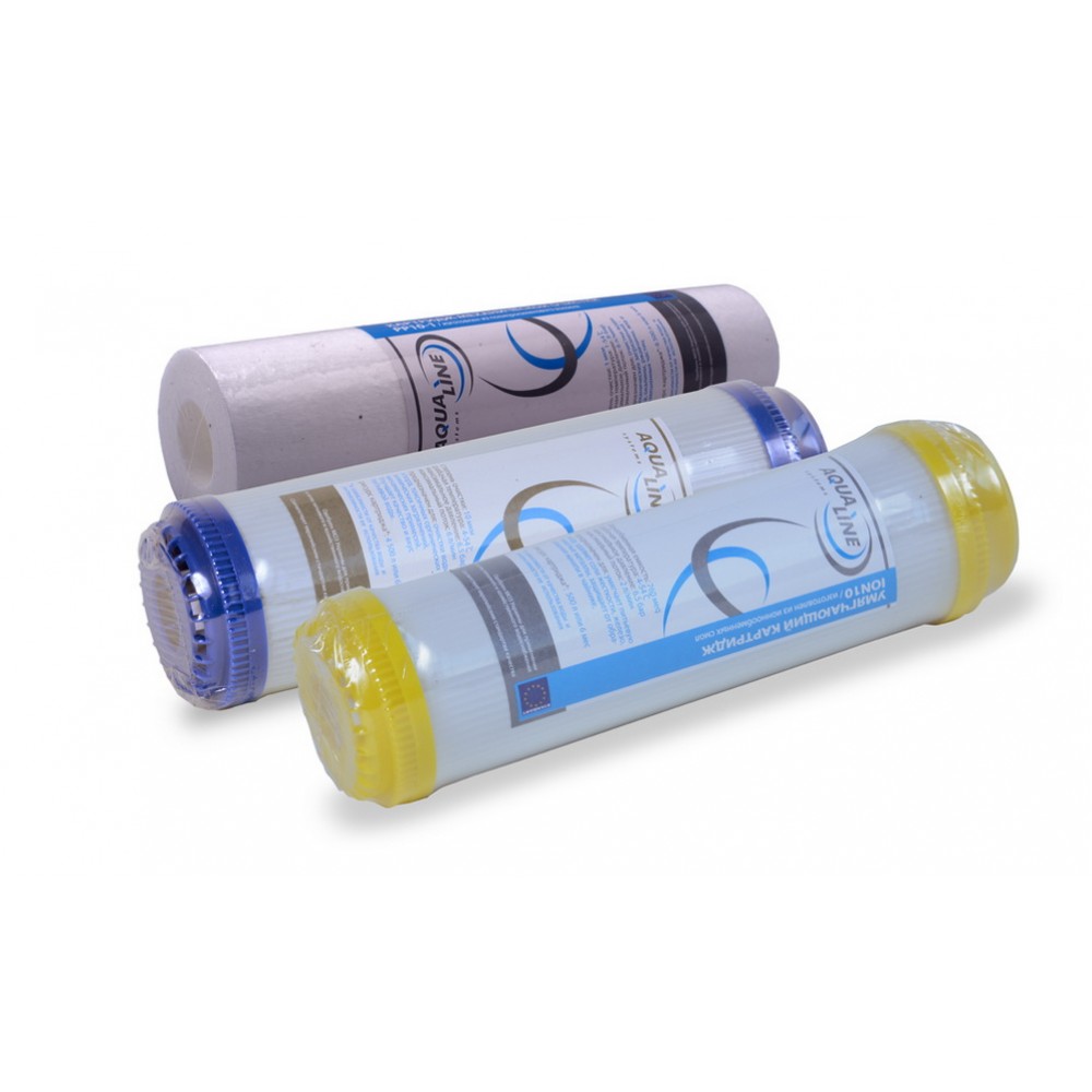 Характеристики комплект картриджів aqualine для фільтрів Aqualine Жорстка вода