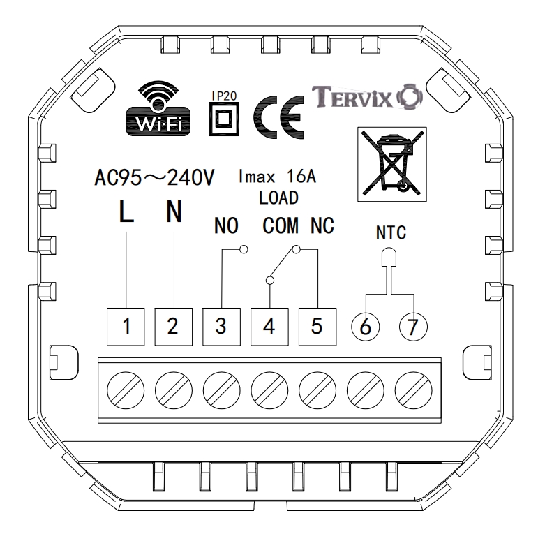 Термостат Tervix Pro Line WiFi Thermostat (114131) ціна 2622 грн - фотографія 2