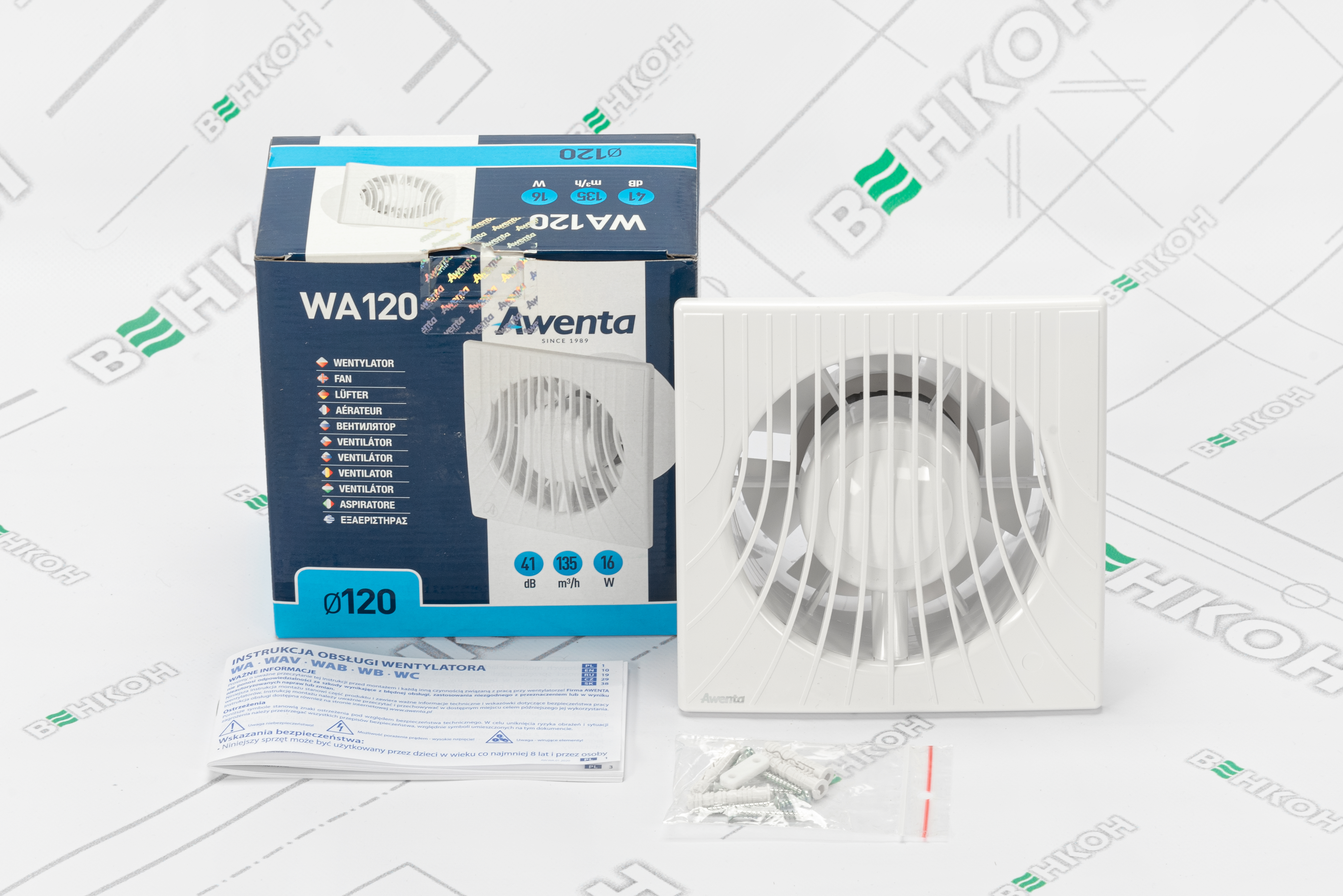 Вытяжной вентилятор Awenta WA120 внешний вид - фото 9
