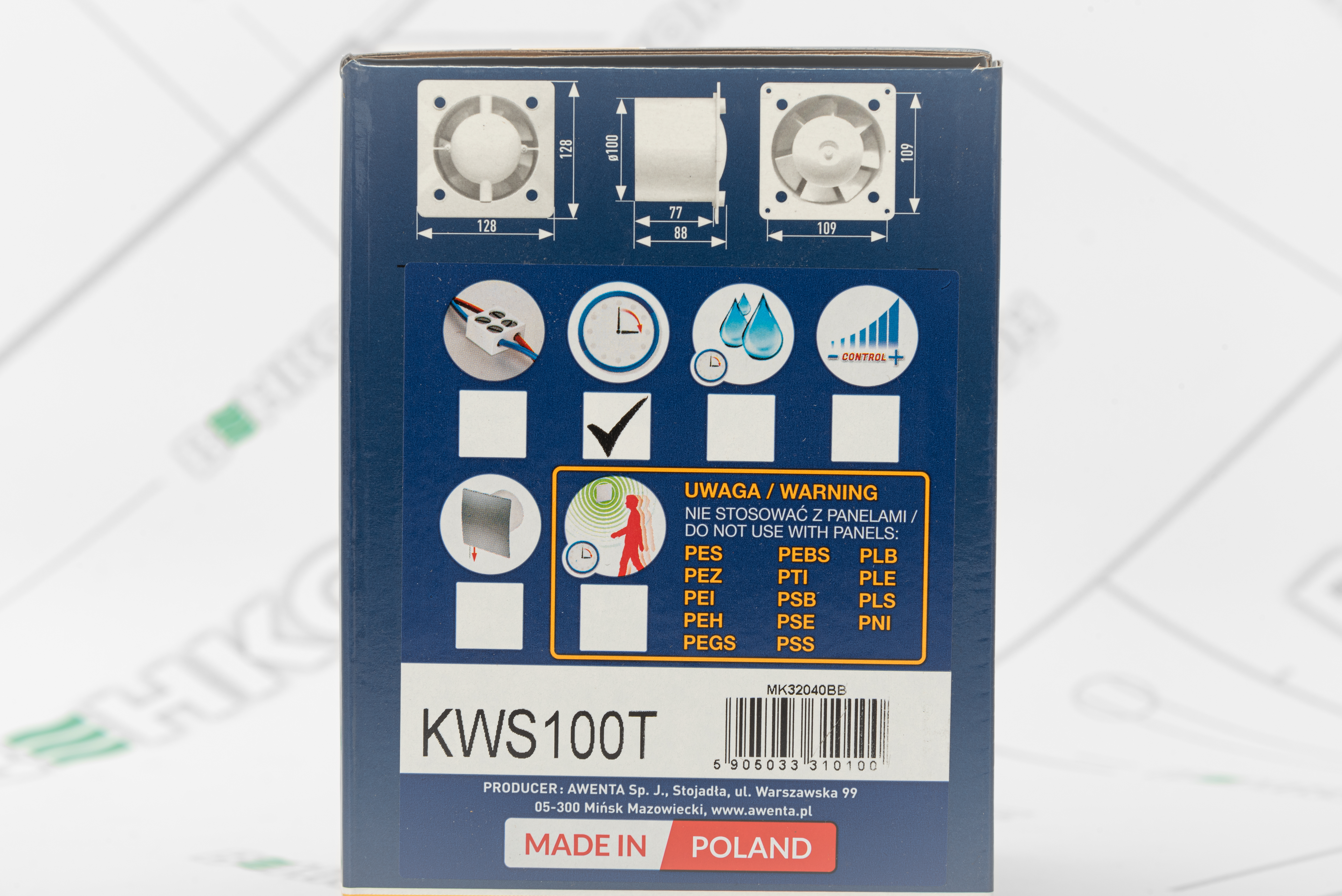 Вытяжной вентилятор Awenta System+ Silent KWS100T внешний вид - фото 9