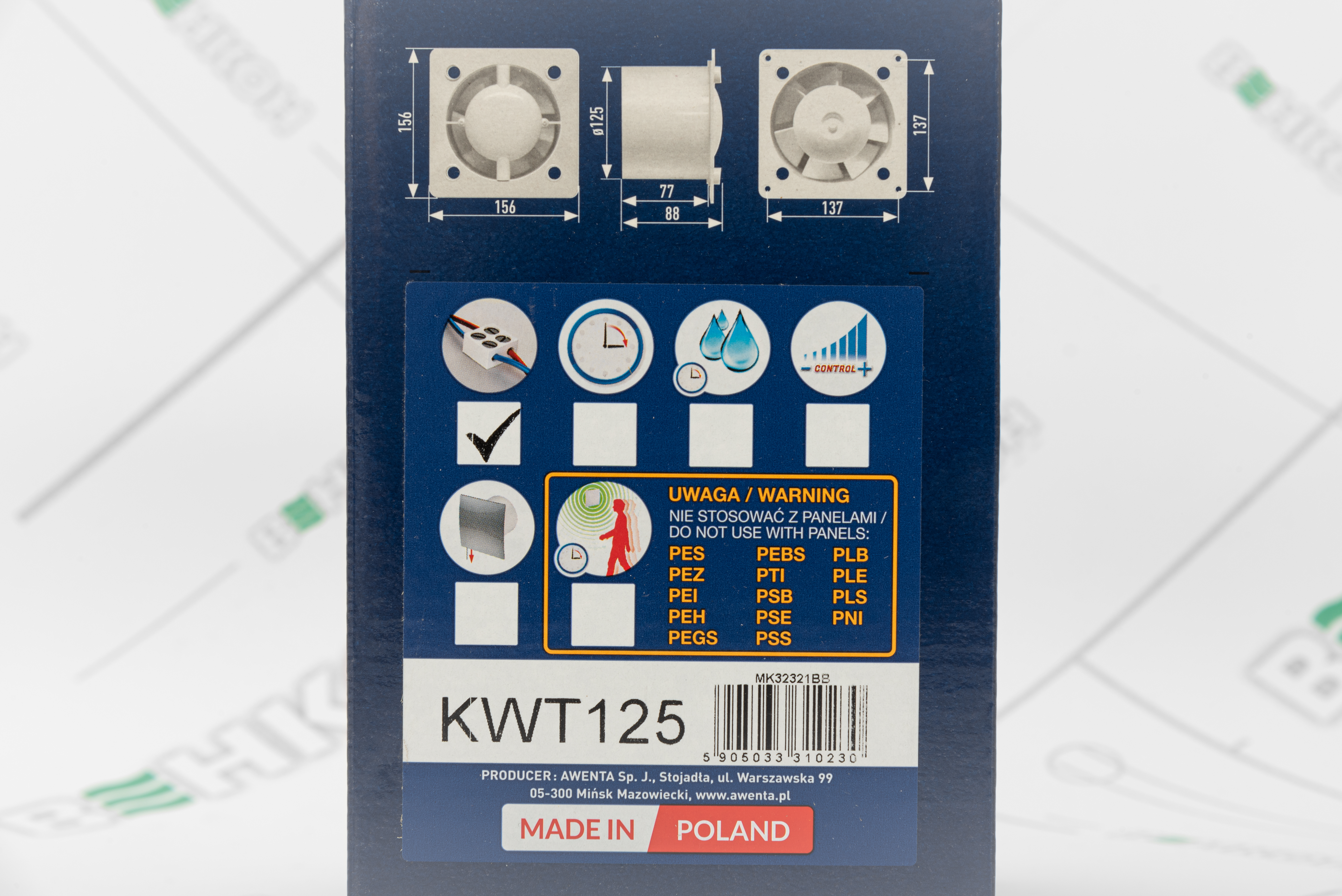 Вытяжной вентилятор Awenta System+ Turbo KWT125 обзор - фото 8