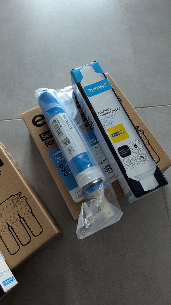 Фото №1 від покупця Viktor Khilchuk до товару Комплект з 5 картриджів для фільтра зворотного осмосу