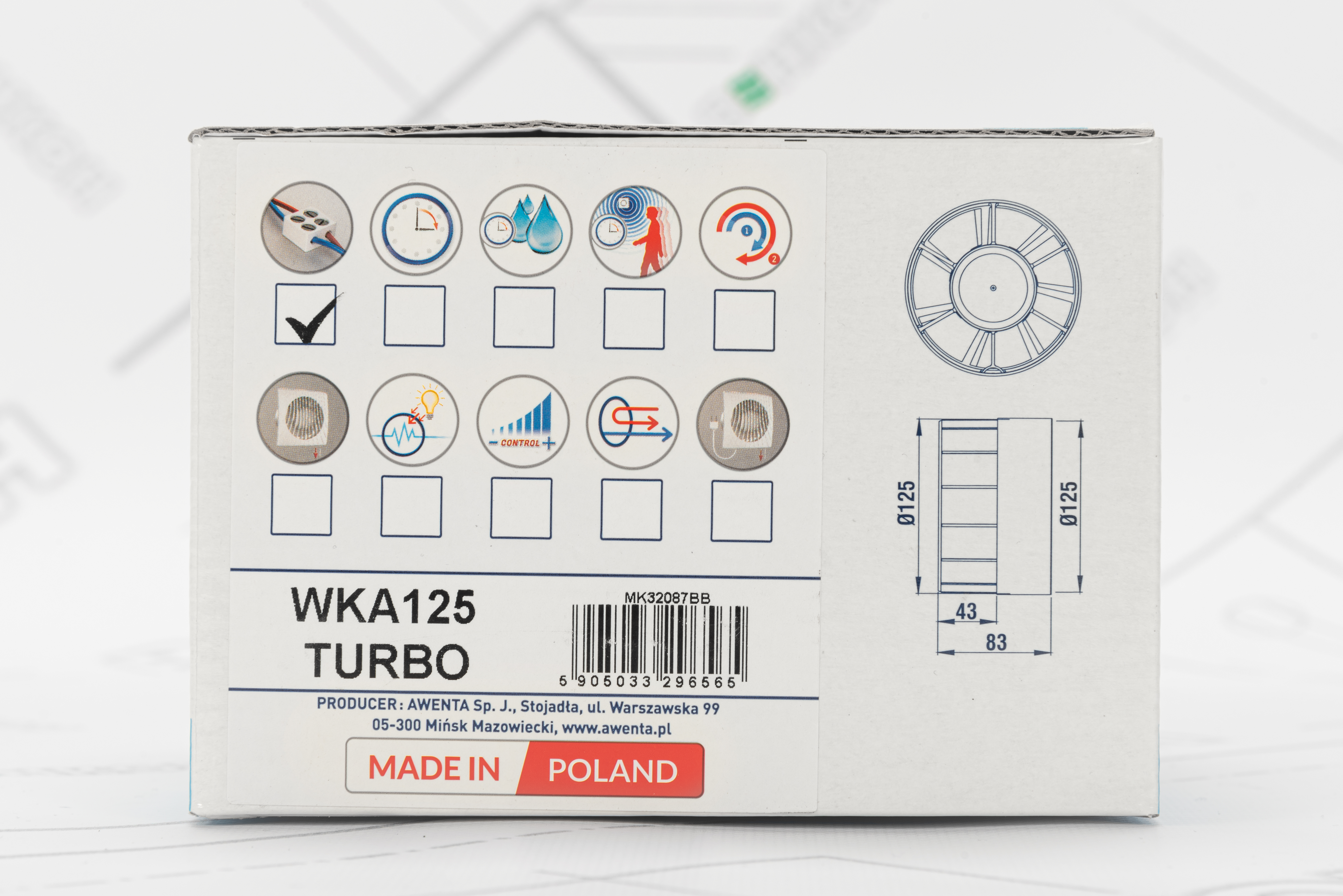 Канальный вентилятор Awenta WKA125 Turbo обзор - фото 8