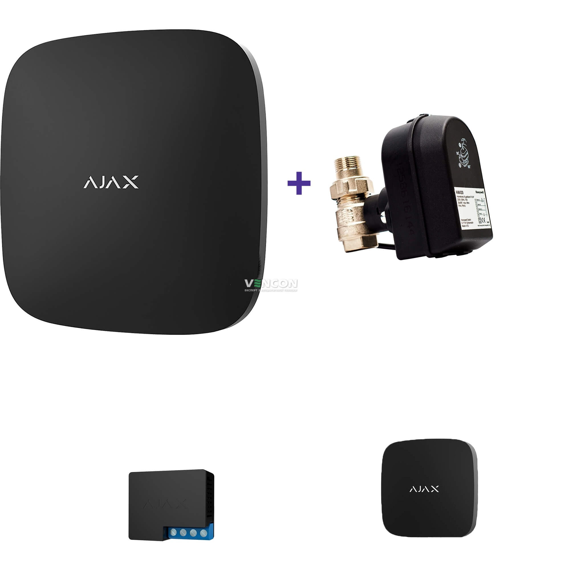 Ajax Hub + кран с электроприводом Honeywell 220