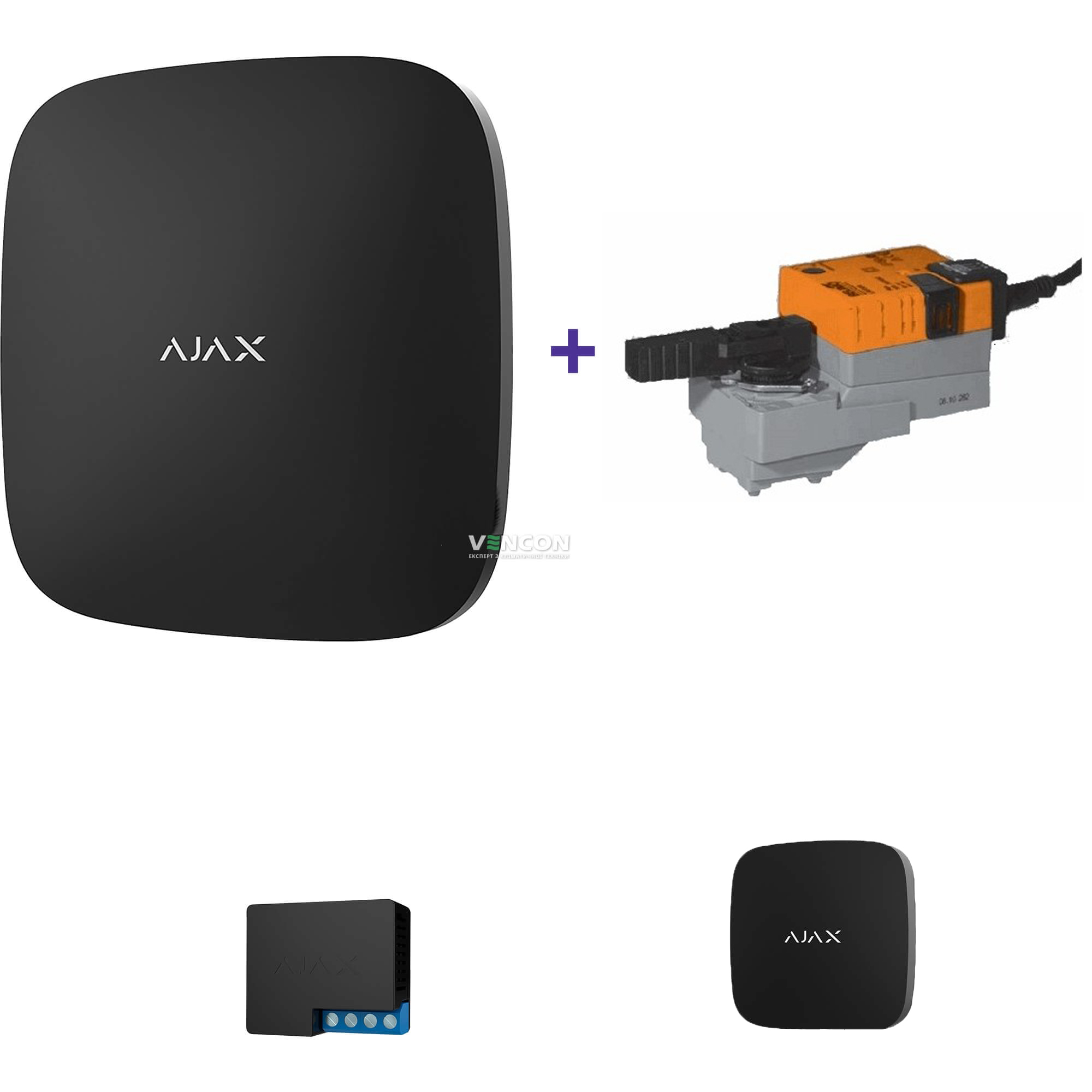 Ajax Hub Plus + кран з електроприводом Belimo LR230A (-S) R20