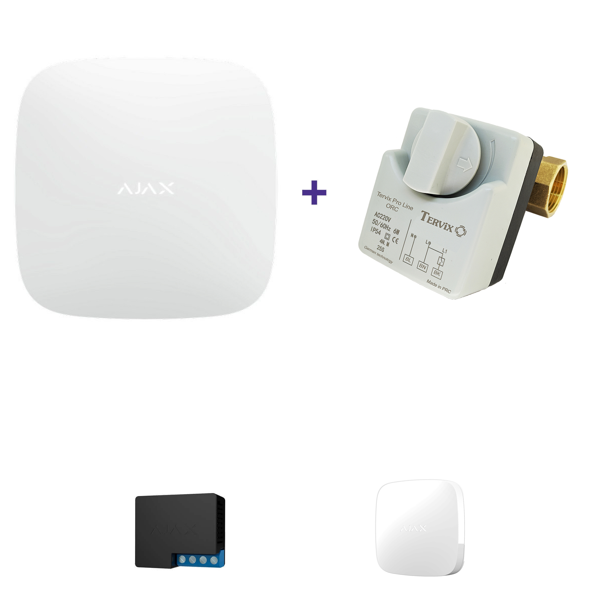 Система защиты от протечек воды Ajax Hub Plus + кран с электроприводом Tervix Pro Line ORC DN15 в интернет-магазине, главное фото