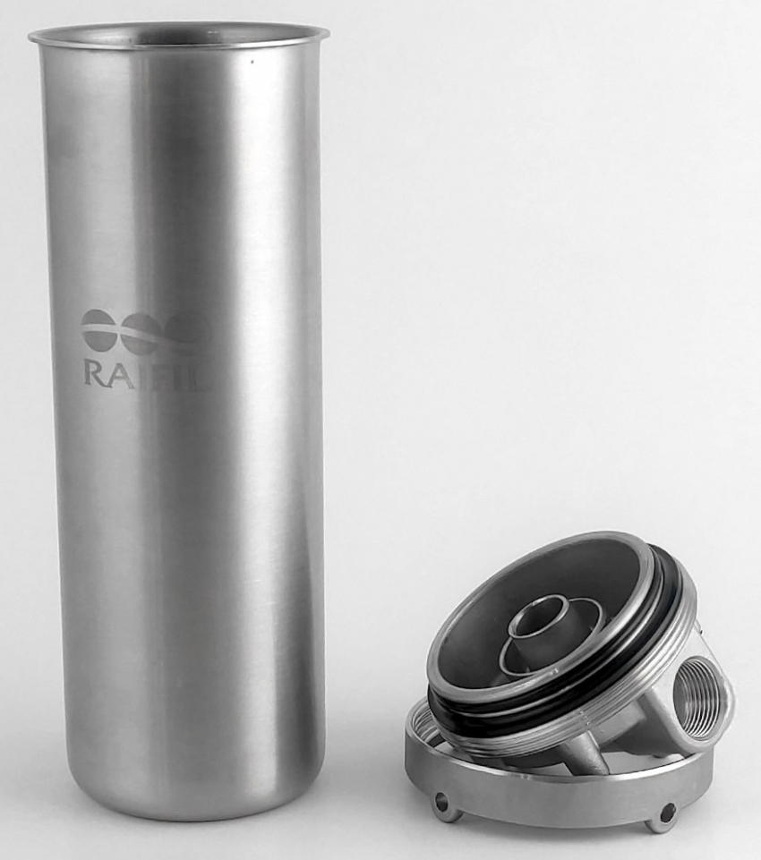 Магистральный фильтр Raifil 10 Slim 1" нержавеющая сталь (HMS-10B) цена 4070 грн - фотография 2