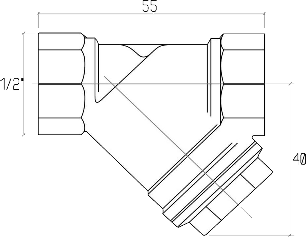 Фільтр грубої очистки Rastelli 1/2" 412SIG ціна 0 грн - фотографія 2