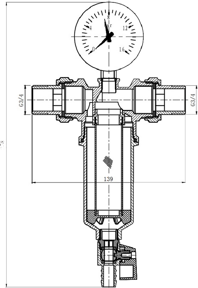 Магістральний фільтр SD Forte 3/4" SF127W20 ціна 1266.00 грн - фотографія 2