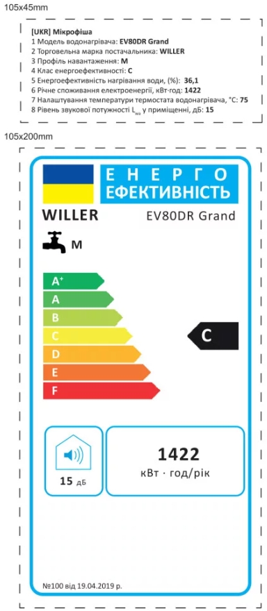 Willer EV80DR Grand (світлий алюміній) Мікрофіша