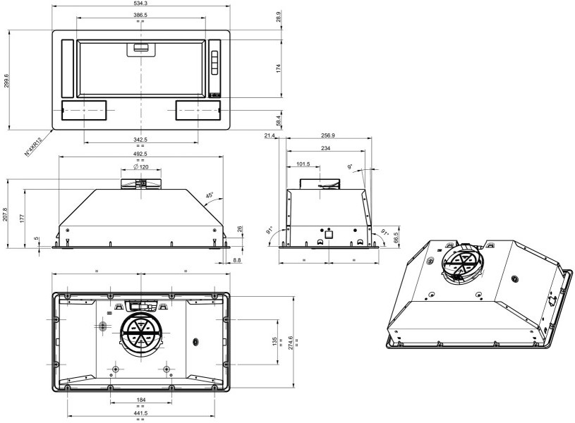 Gorenje BHI611ES Габаритні розміри