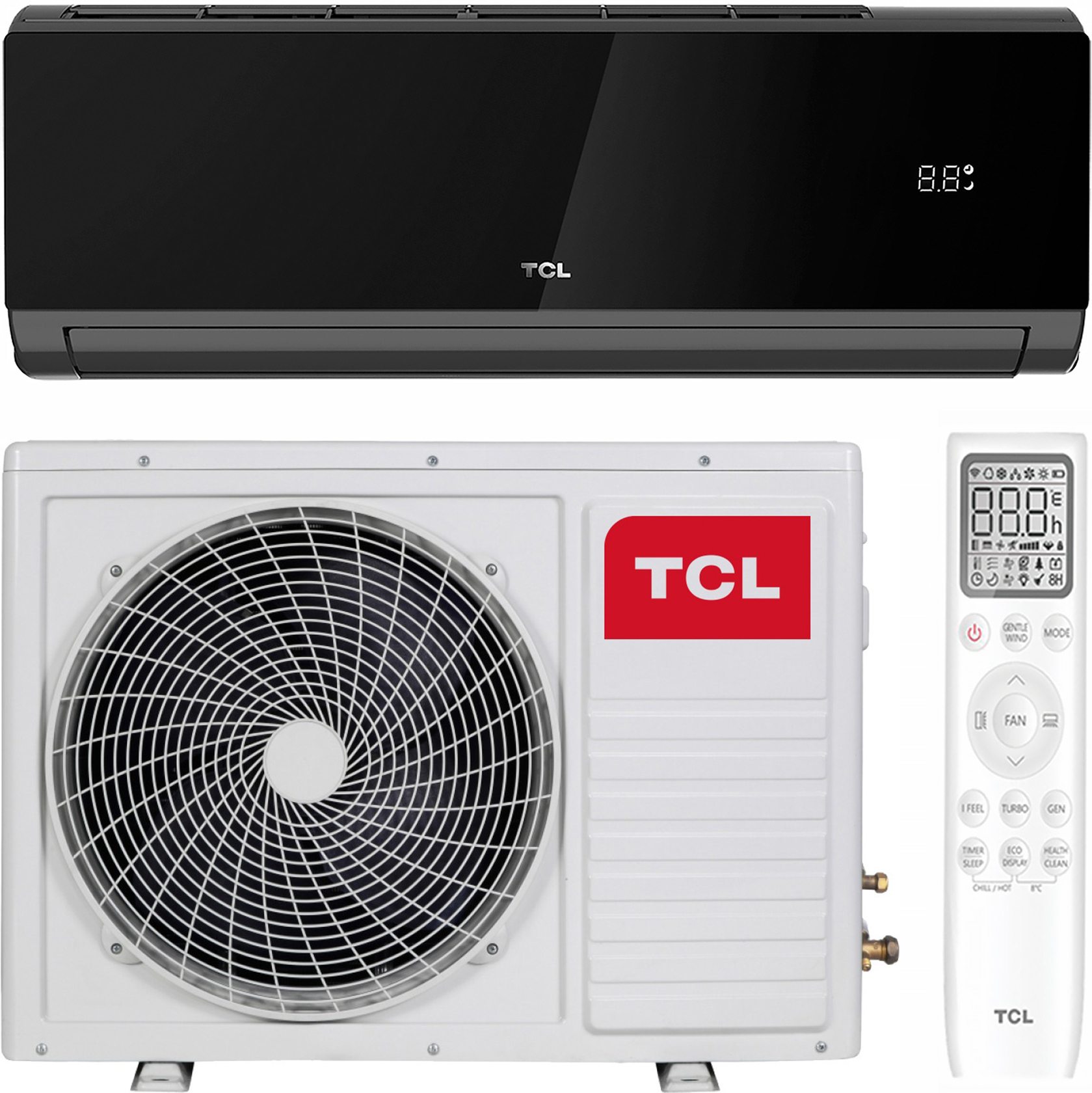 Черный кондиционер TCL TAC-09CHSD/XA82I Black Inverter R32 WI-FI Ready