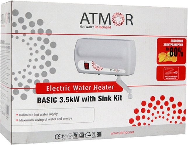 Проточный водонагреватель Atmor Basic 3,5 KW Tap обзор - фото 11