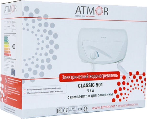 Проточный водонагреватель Atmor Classic 501 5 KW Tap характеристики - фотография 7